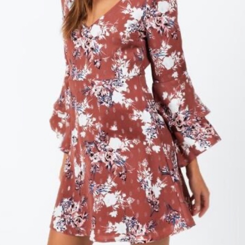 Long sleeve Mini Dress Size M - Picture 3 of 11